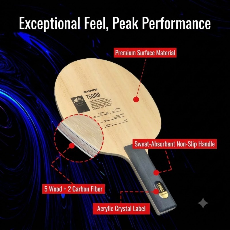 Table Tennis For Sale - 1pcs SANWEI T5000 Table Tennis Blade