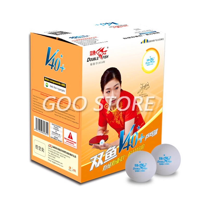 100 balls Double Fish V40+ 1-S - Table Tennis From recension och pris