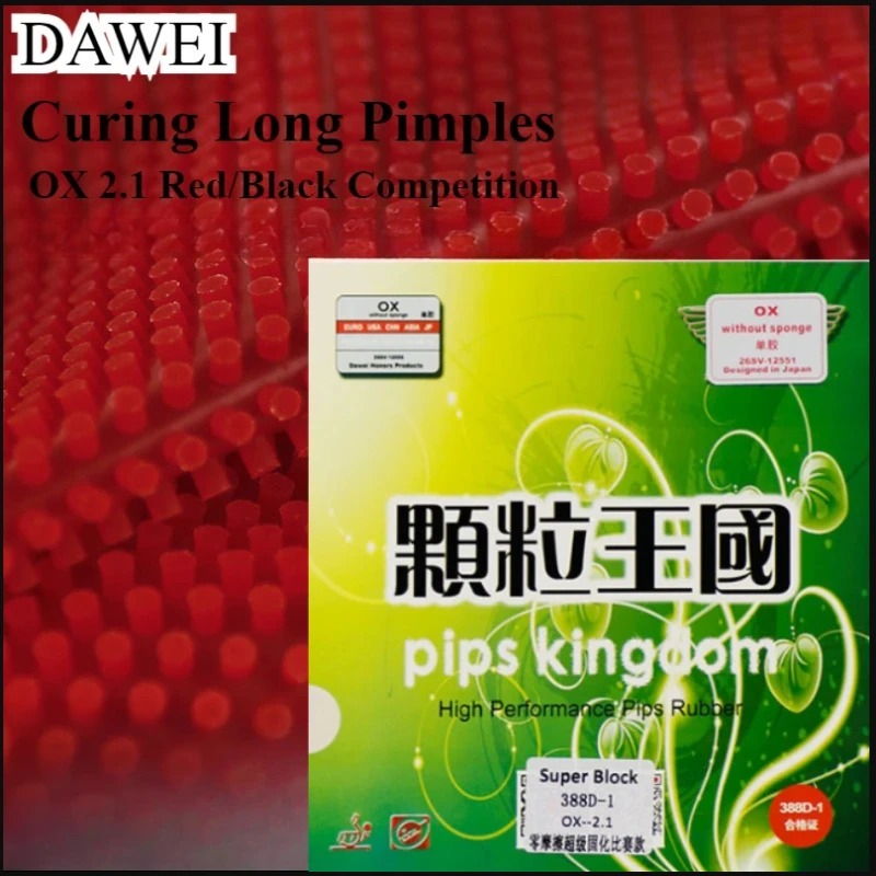 DAWEI 388d-1 Curing Long Pimpl - Table Tennis Forehand Rubber recension och pris