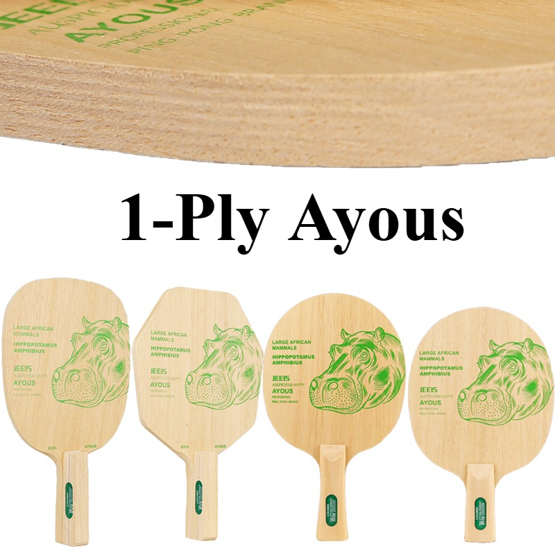 JEELS Green Hippo 1 Ply Ayous  - Table Tennis Paddles recension och pris