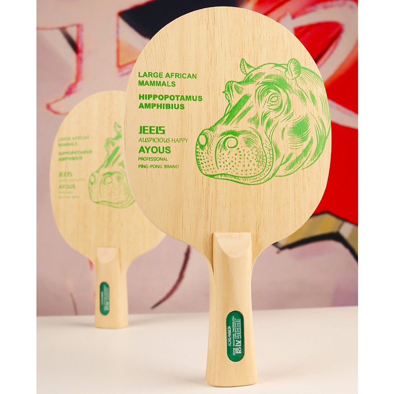 JEELS Green Hippo 1 Ply Ayous  - Table Tennis Paddles recension och pris